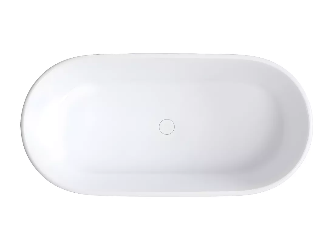 baignoire îlot OMNIRES CLASSICA M+ 160X79 CM couleur : blanc finition : brillant bonde et siphon inclus