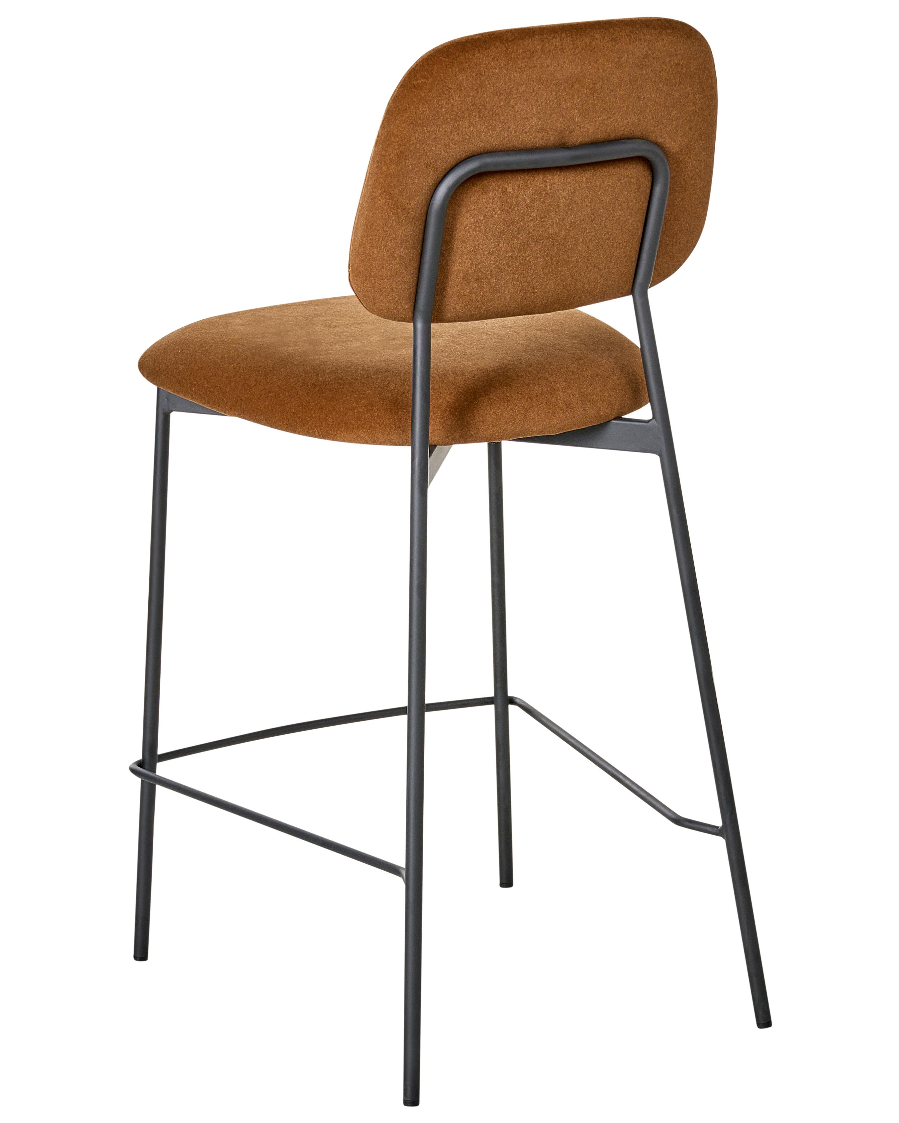 Set van 2 barstoelen DUETTE Fluweel Goudbruin