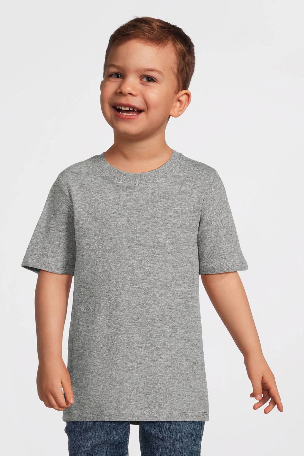 anytime T-shirt grijs melange