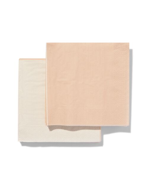 serviettes beige duo 24 x 24 cm