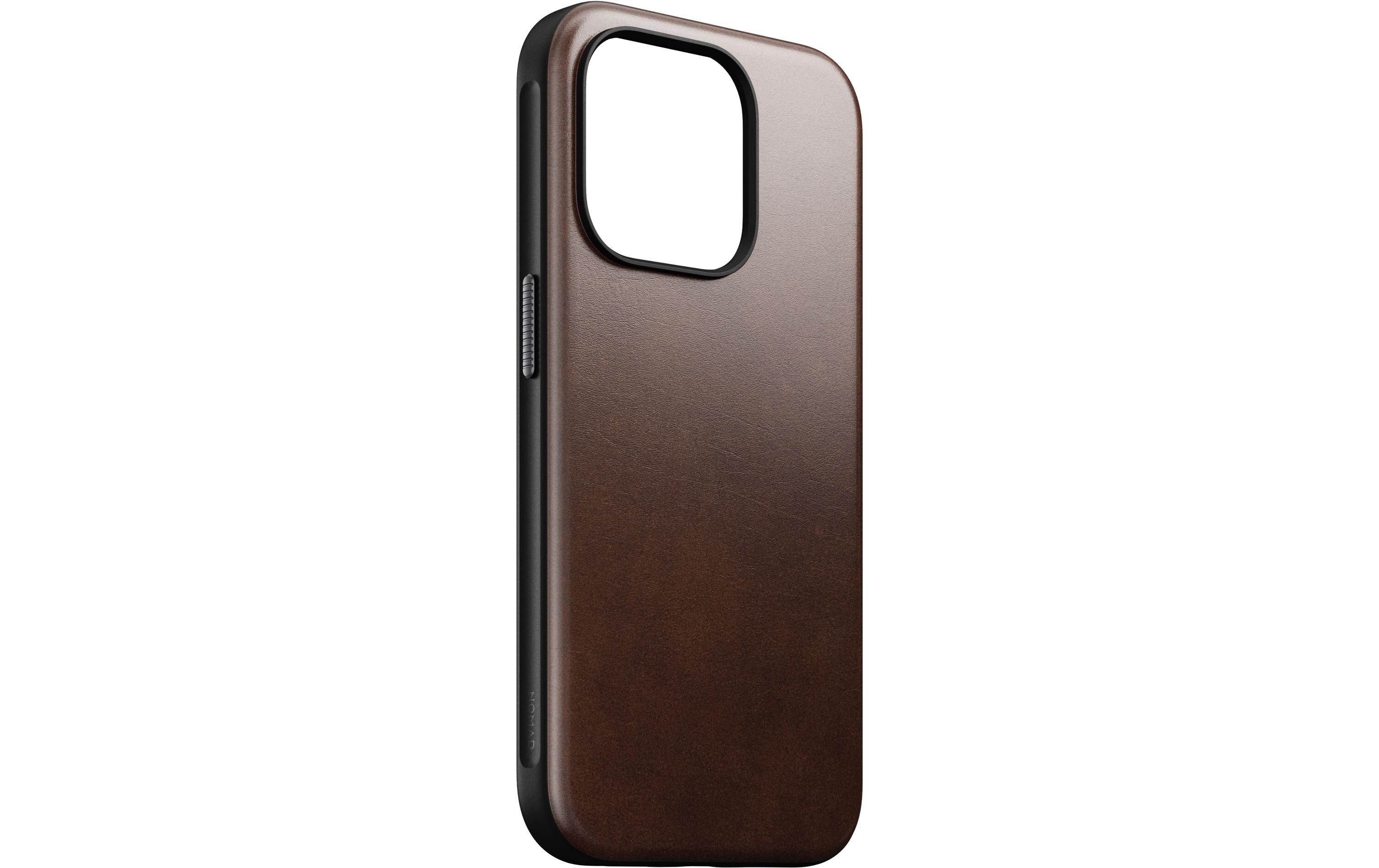 Back Cover Modern Leather Horween iPhone 15 Pro RostbraunModerne Schutzhülle aus Horween Leder für das Apple iPhone 15 Pro