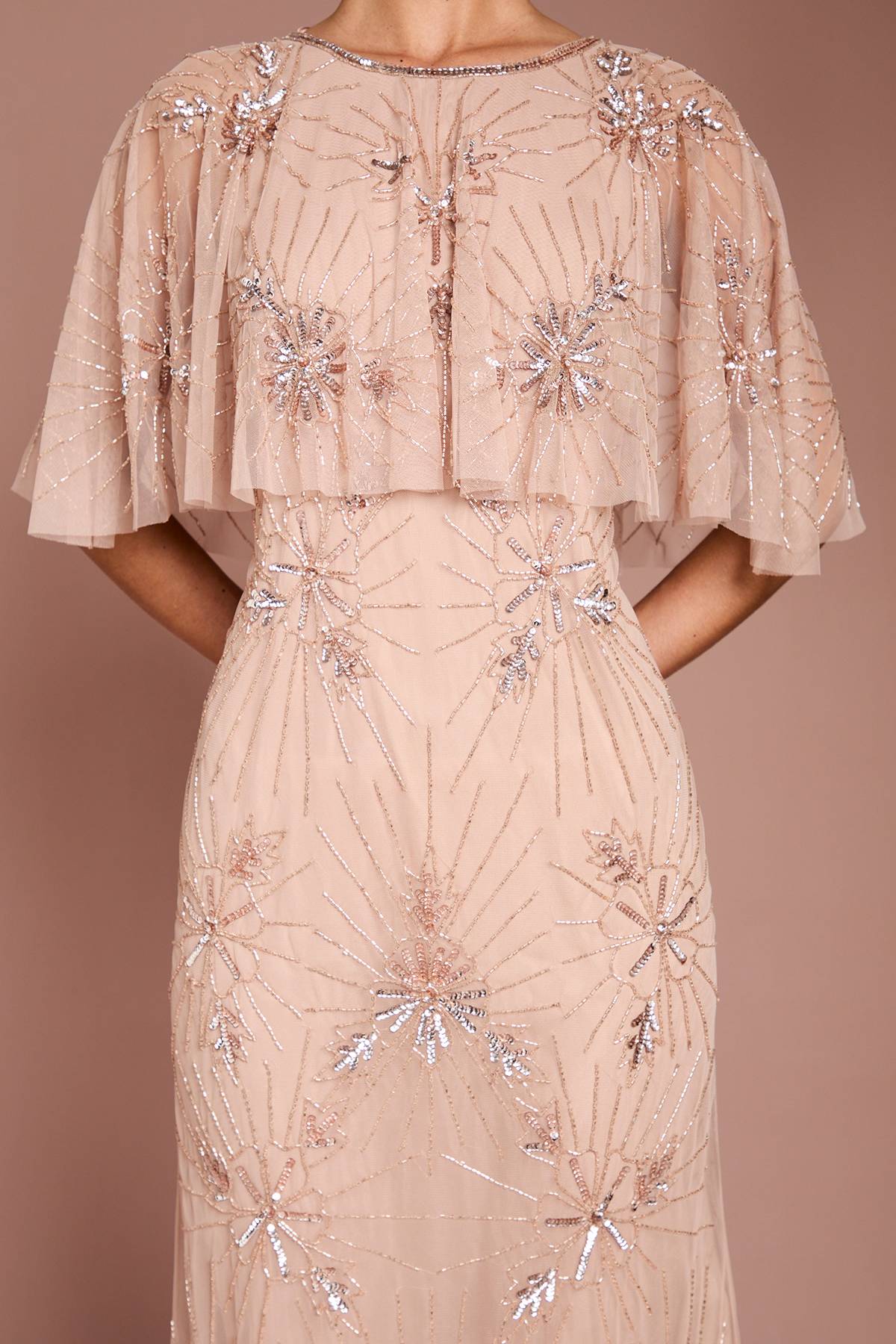 Coast Robe Midi Cape à Ornements Floraux