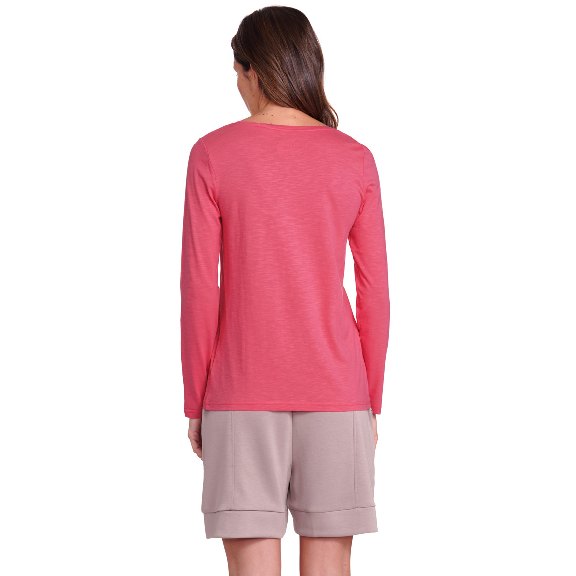 Gina Benotti Damen Langarmshirt aus Flammgarn pink