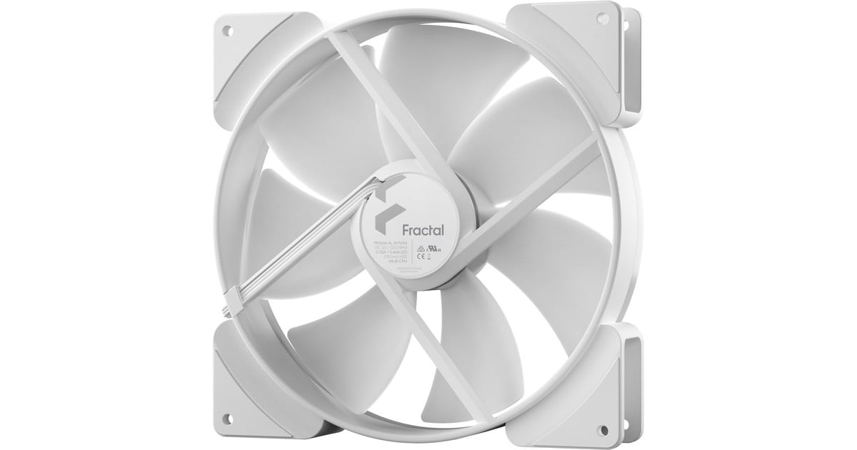 Fractal DesignPrisma AL-18 ARGB PWM case fan  (Wit, 180 x 180 x 38 mm)