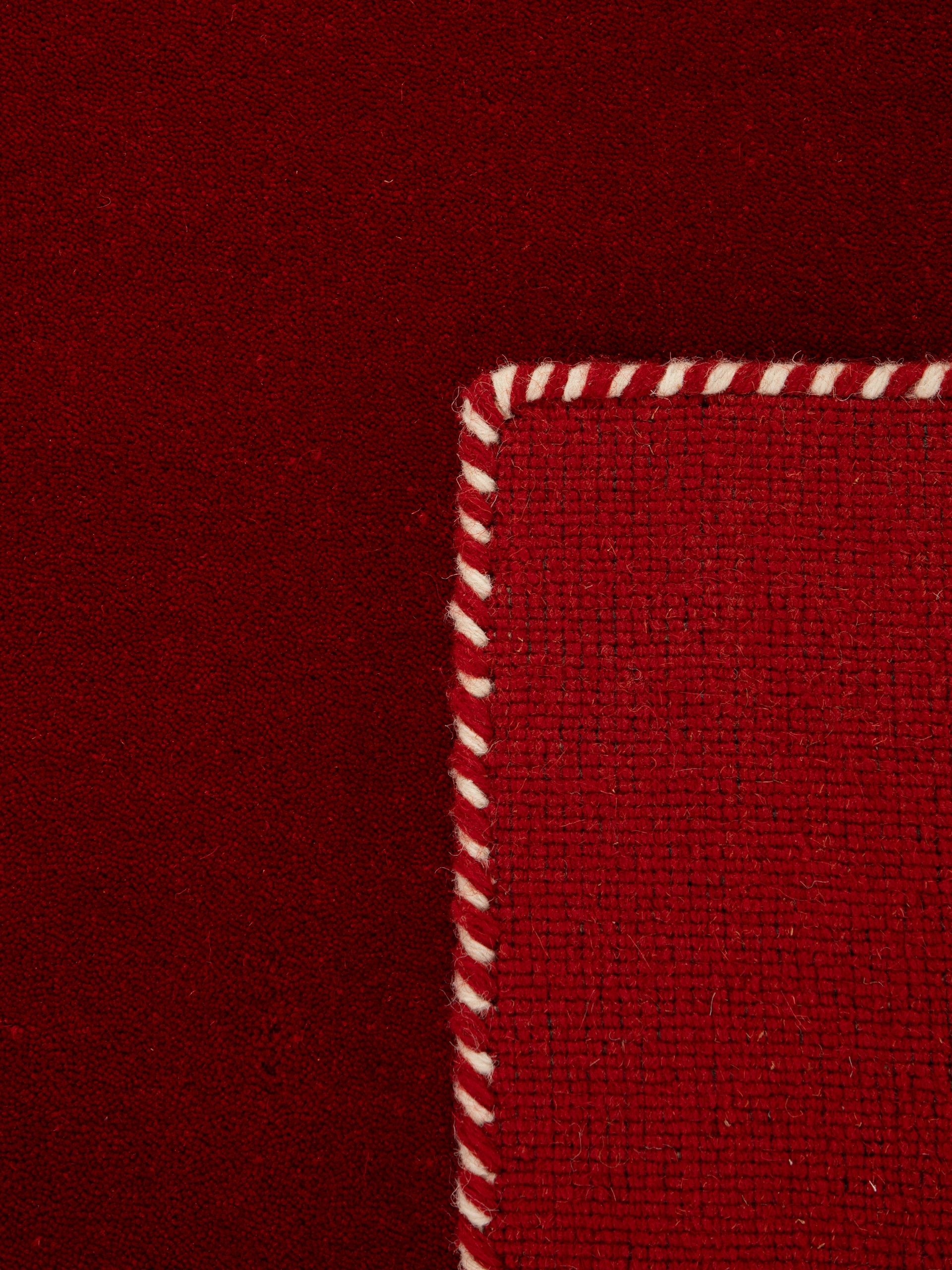 carpetfine Wollteppich »Gabbeh Lola Uni« rechteckig 14 mm Höhe mit natürlichem Pflanzenmaterial von Hand gewebt, auch in Rund