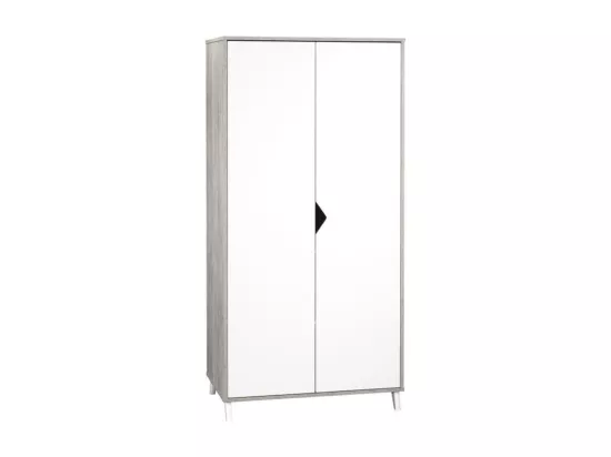 Babyprice - SCANDI GRIS - Armoire 2 Portes