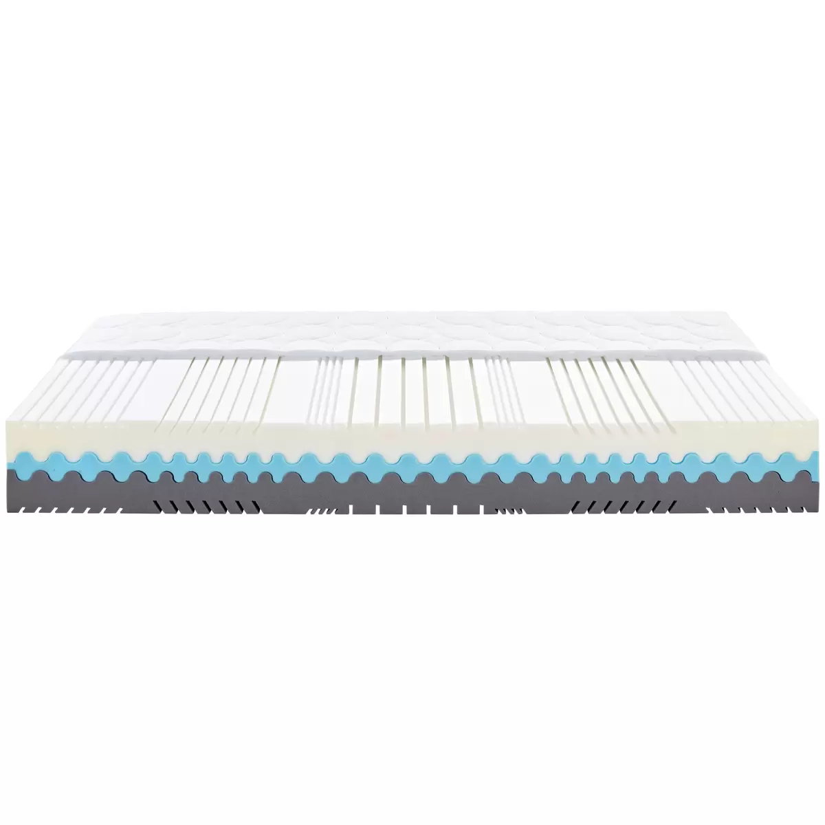 Matratze Silvy Deluxe H3/H4 90 x 200 weiss