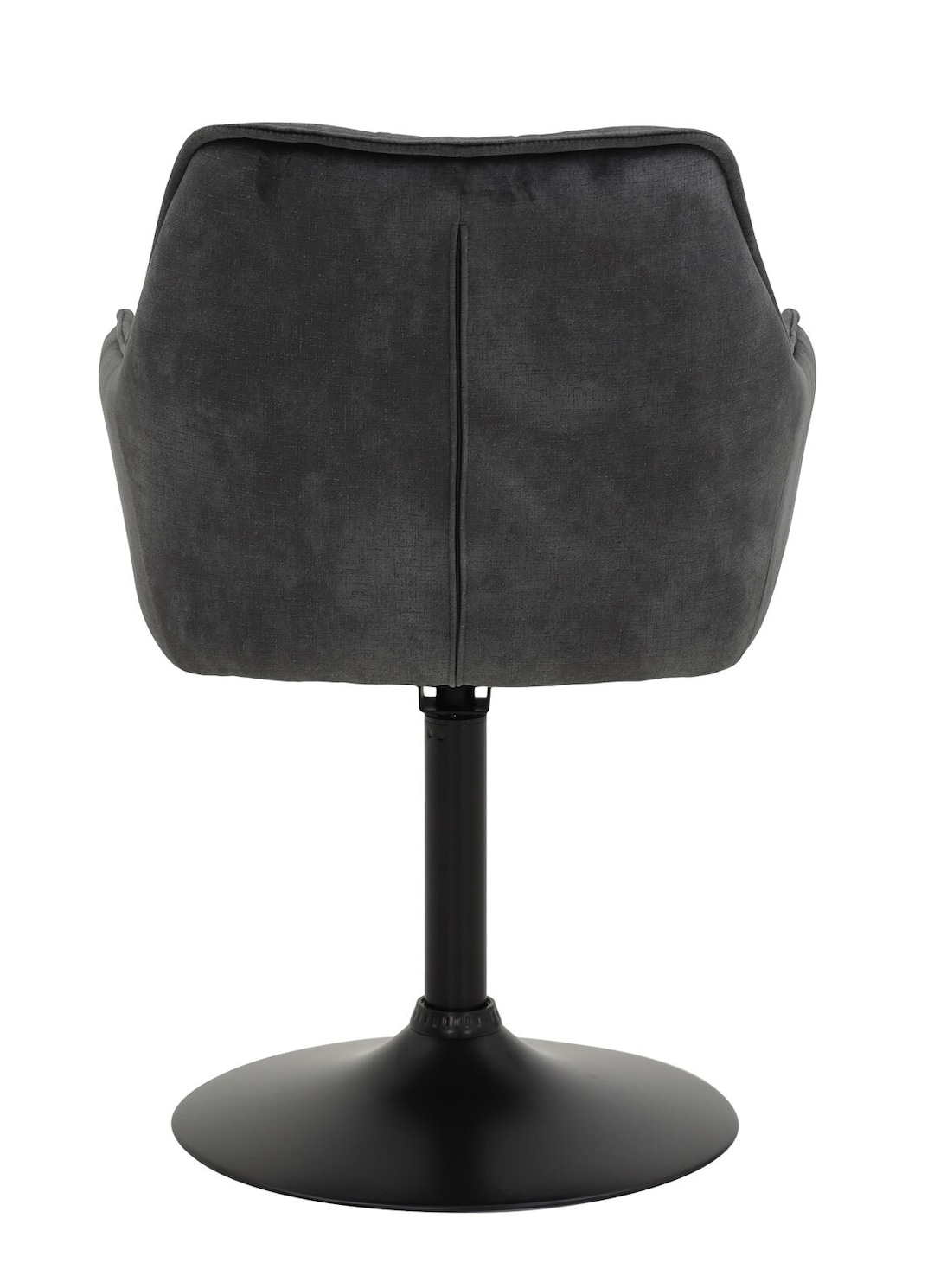 Stuhl BIRTE, 2er-Set, mit Armlehnen anthrazit, Bezug Samtvelour Vintage Optik