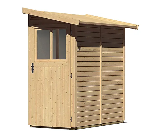 Karibu Anlehn-Gerätehaus, 19 mm (Wandala 1), natur