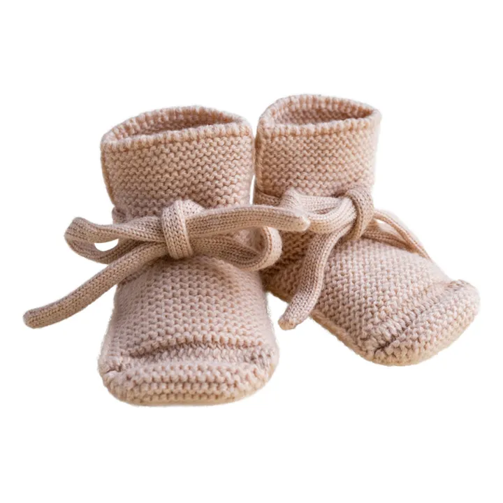 Hvid Chaussons Laine Mérinos | Rose pâle