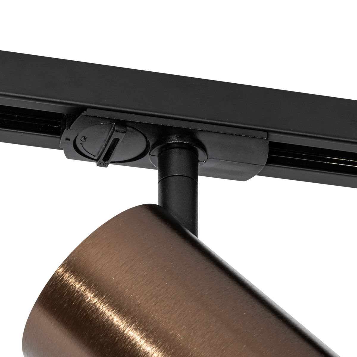 Modern railsysteem met 5 spots donker brons 1-fase GU10 70mm - Iconic Jeana Luxe