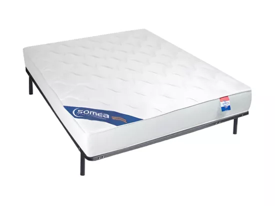 Ensemble 140 x 190 cm cadre à lattes + matelas mousse ép.15cm - ZEUS de YSMÉE