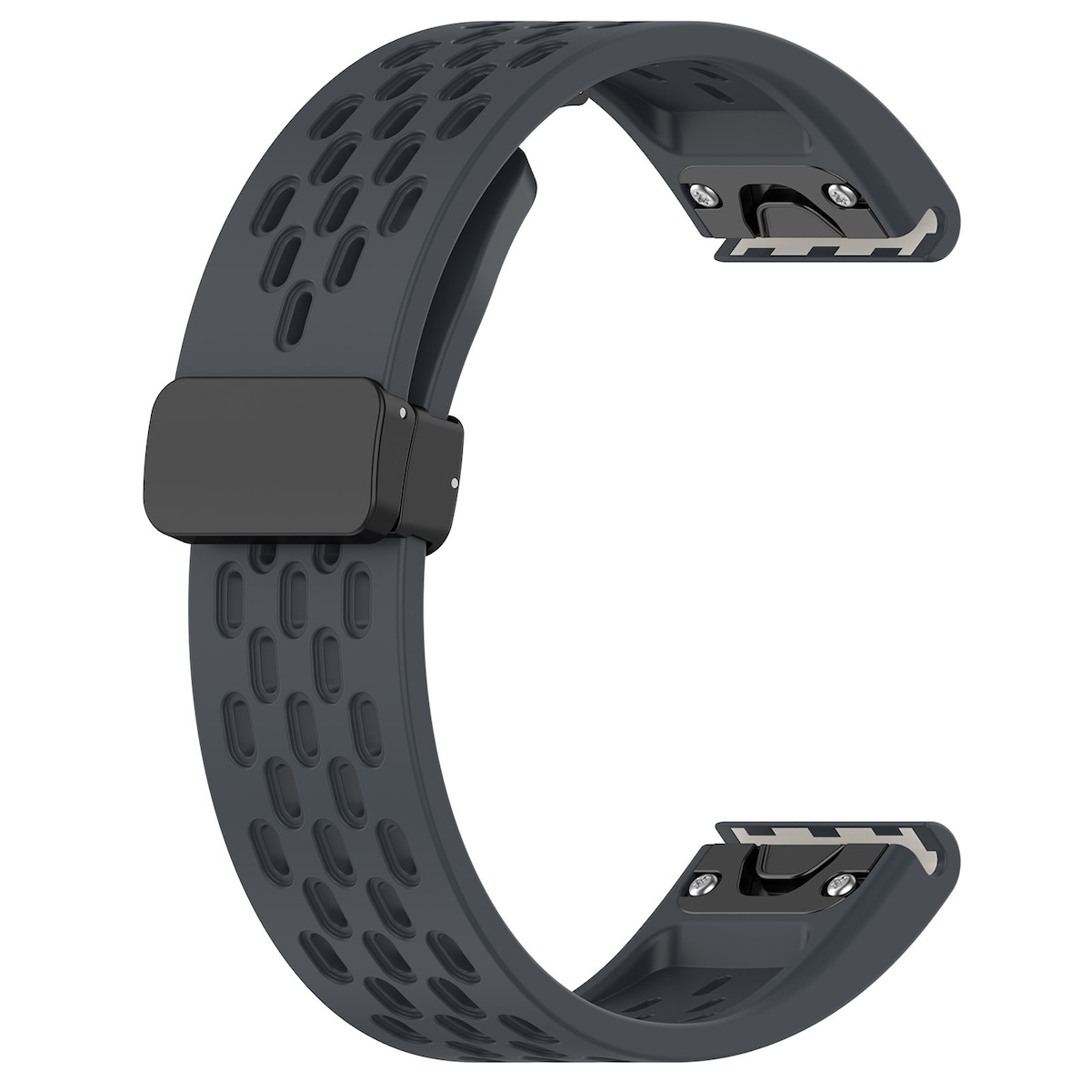 22 mm silikon klokkerem for Garmin Epix Pro 47 mm/Fenix 7/Fenix 7 Pro Mørk grå