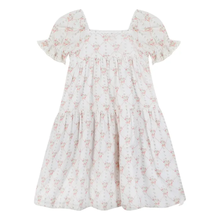 Bonton Robe Georgette à Fleurs | Ecru