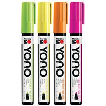 Feutre acrylique 'YONO', 1,5 - 3,0 mm, set de 4 FLUO