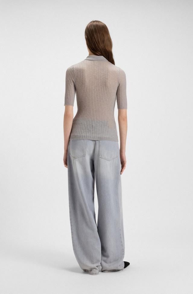 BOSS ORANGE Kurzarmpullover »Fugano Premium Damenmode« aus hochwertiger Schurwollmischung