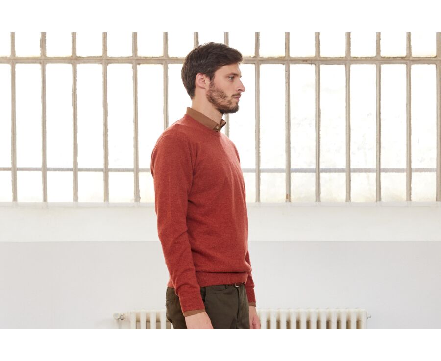 Pull col rond homme laine Epice Chiné - CONAN