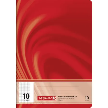 BRUNNEN Schulheft Young Vivendi A5, kariert, Liniatur 10, 16 Blatt
