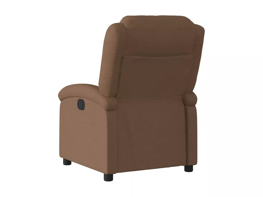 Fauteuil inclinable électrique Marron Tissu