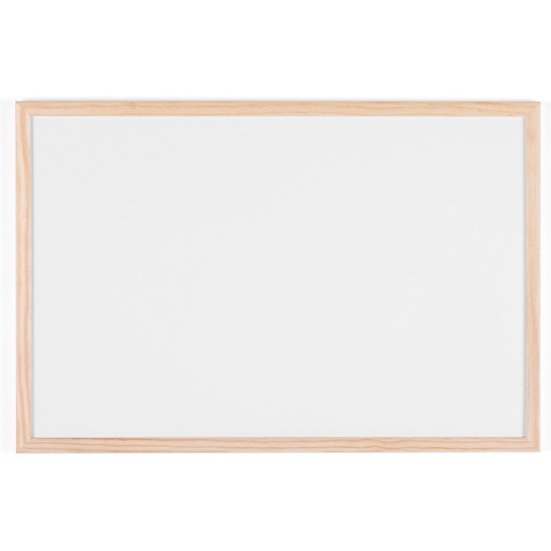 Tableau blanc laqué cadre bois Bi-Office