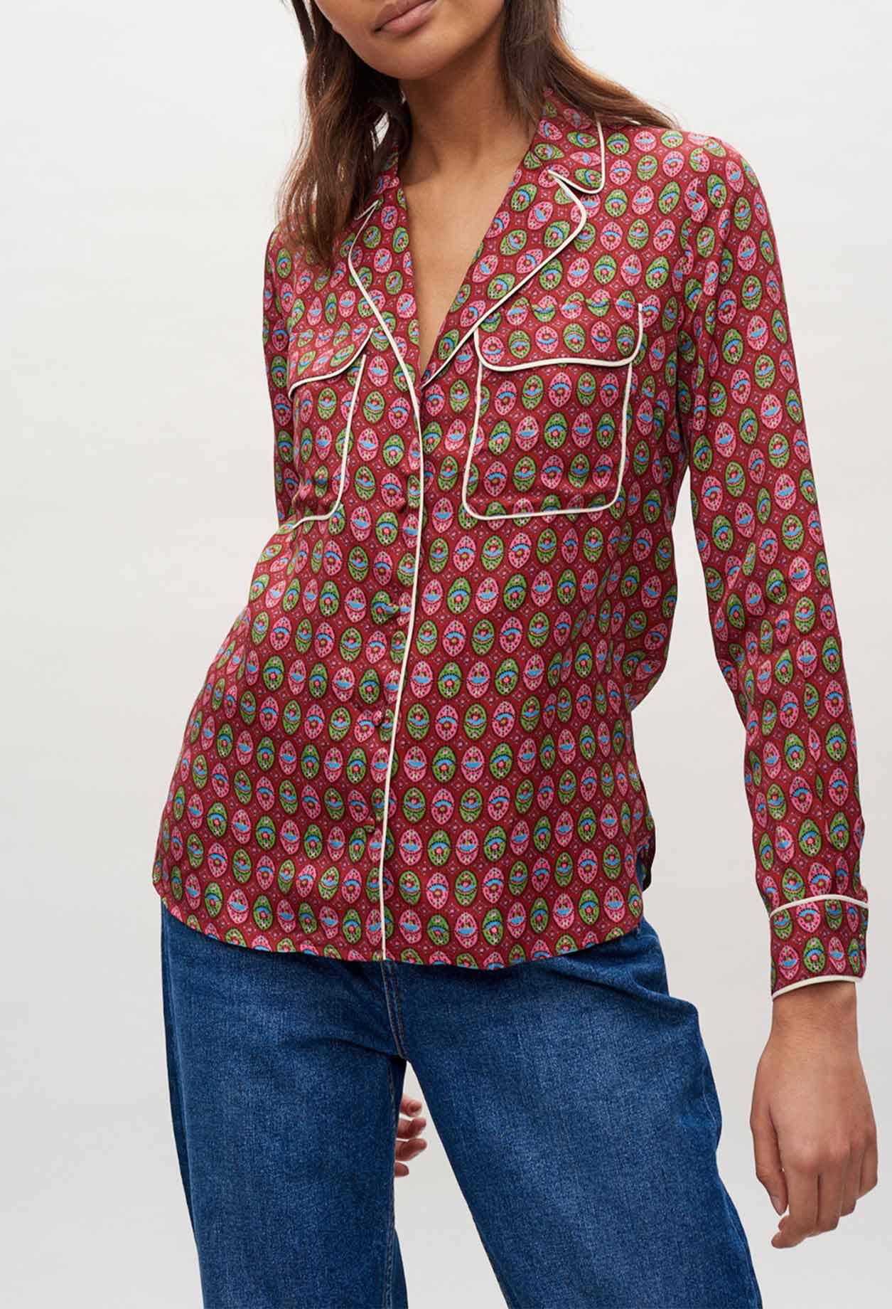 Blouse &agrave; motifs