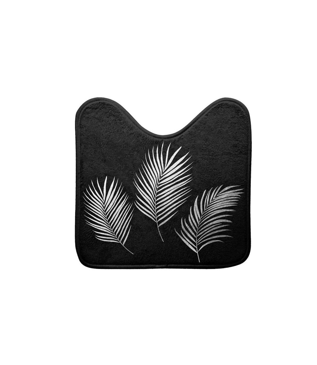 Tapis Contour WC Imprimé Orbella 45x45cm Noir & Argent
