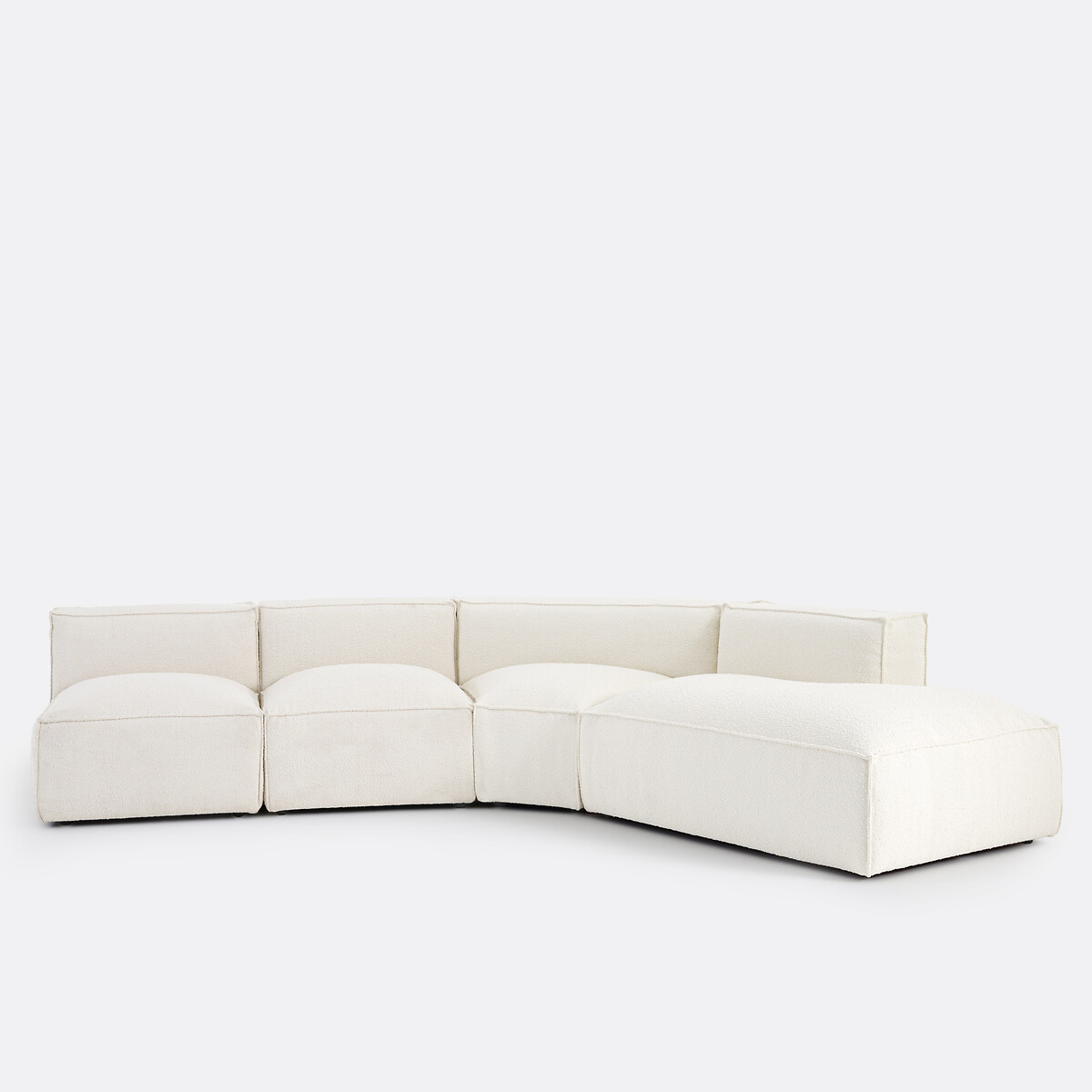 LA REDOUTE INTERIEURS<br>Sofá lounge direito em bouclette, Seven