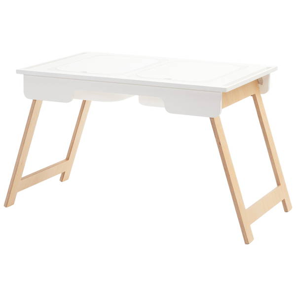 Duck WoodworksDuck Woodworks   Sensorik Tisch weiss mit Behälter