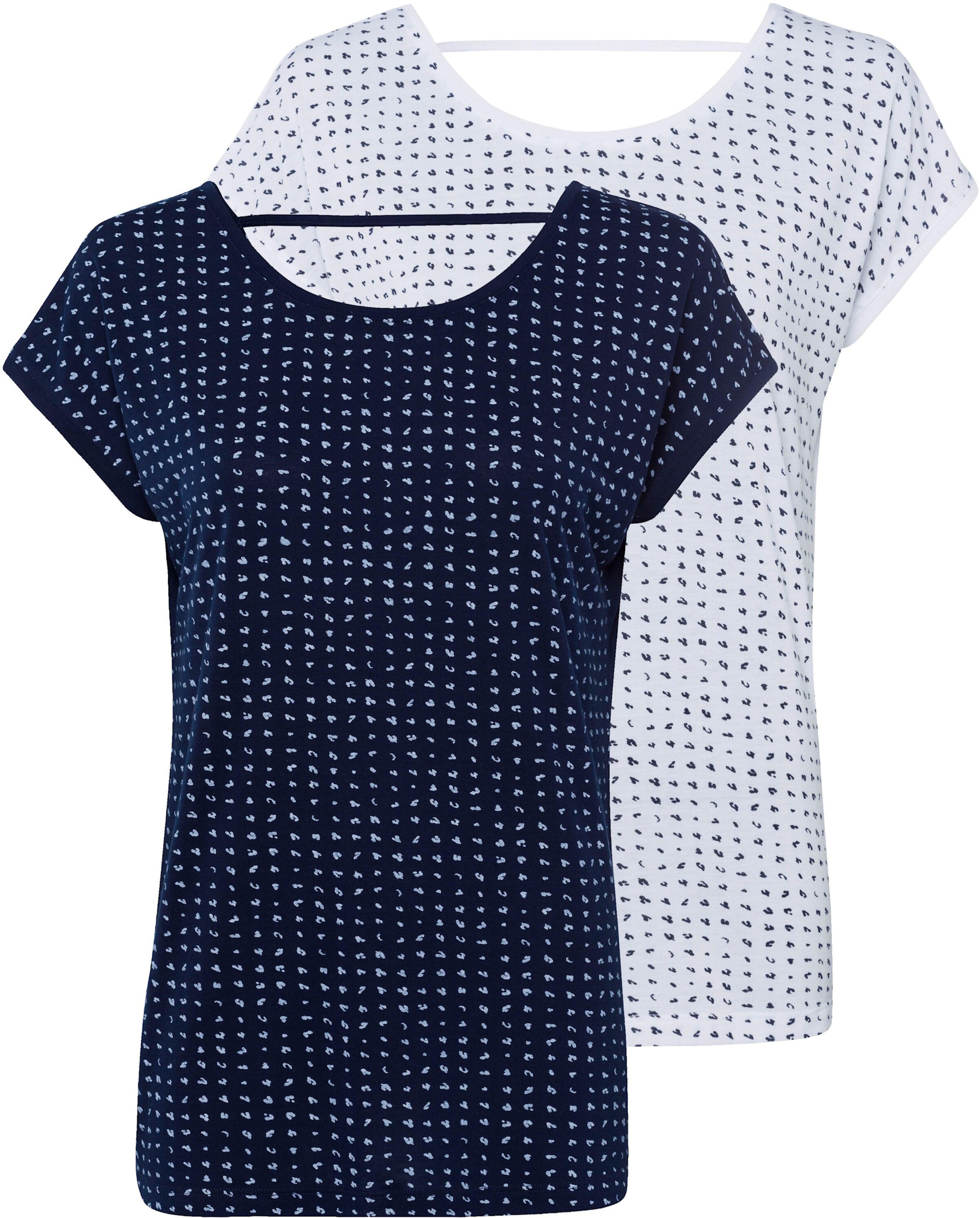 Vivance T-Shirt in navy, weiß