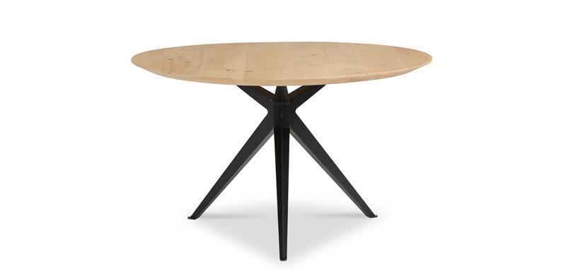 Eettafel Grayson groove naturel ⌀130 cm