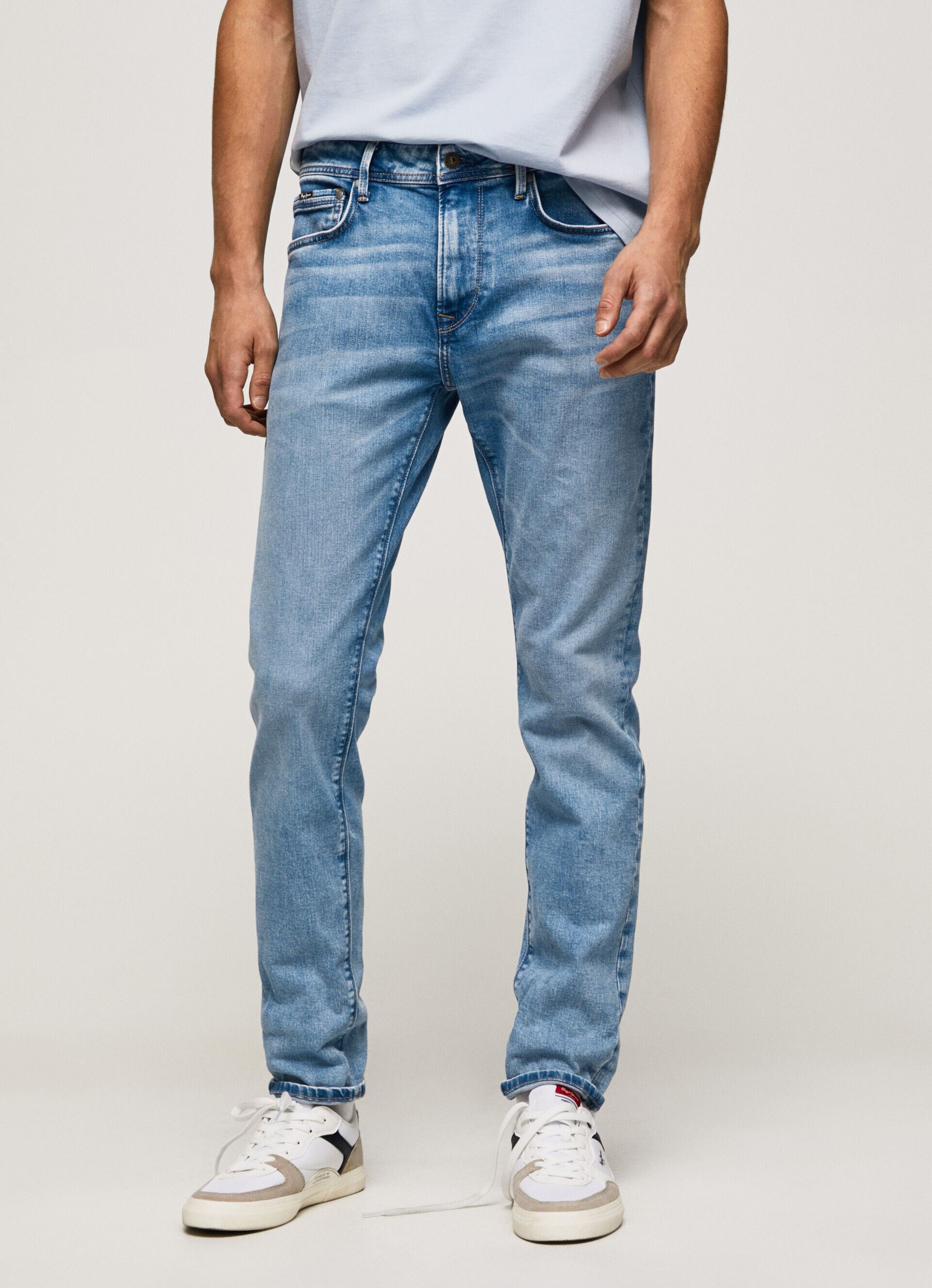 Calça jeans Stanley, corte e cintura regulares - jeans