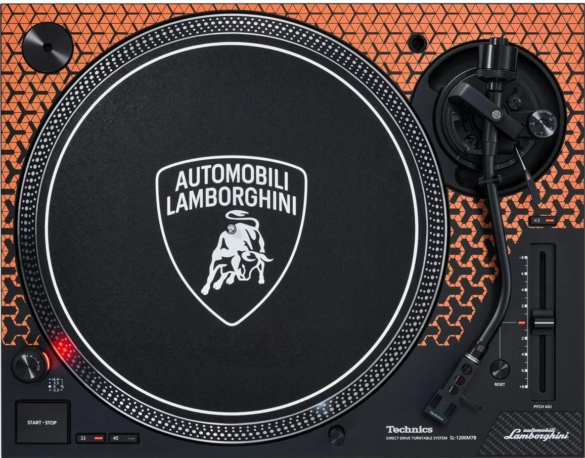 Technics SL-1200M7B Orange Spéciale Edition Lamborghini Platines vinyle hi-fi