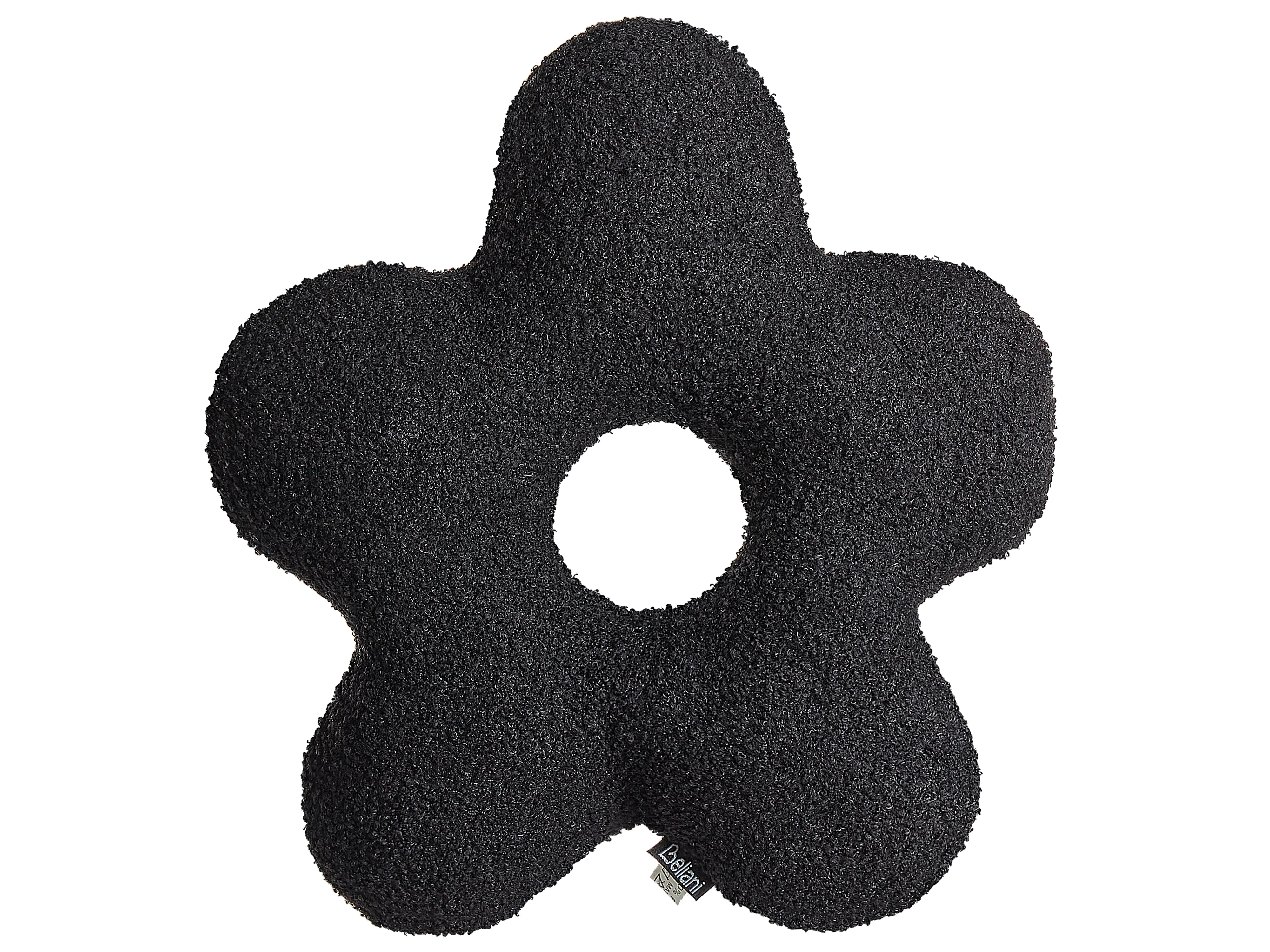 Set van 2 sierkussens CAMPONULA Bouclé 40 x 40 cm Zwart effen