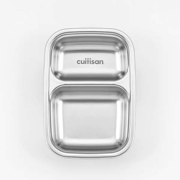 Boite de conservation rectangulaire compartimentée en inox 700 ml comp