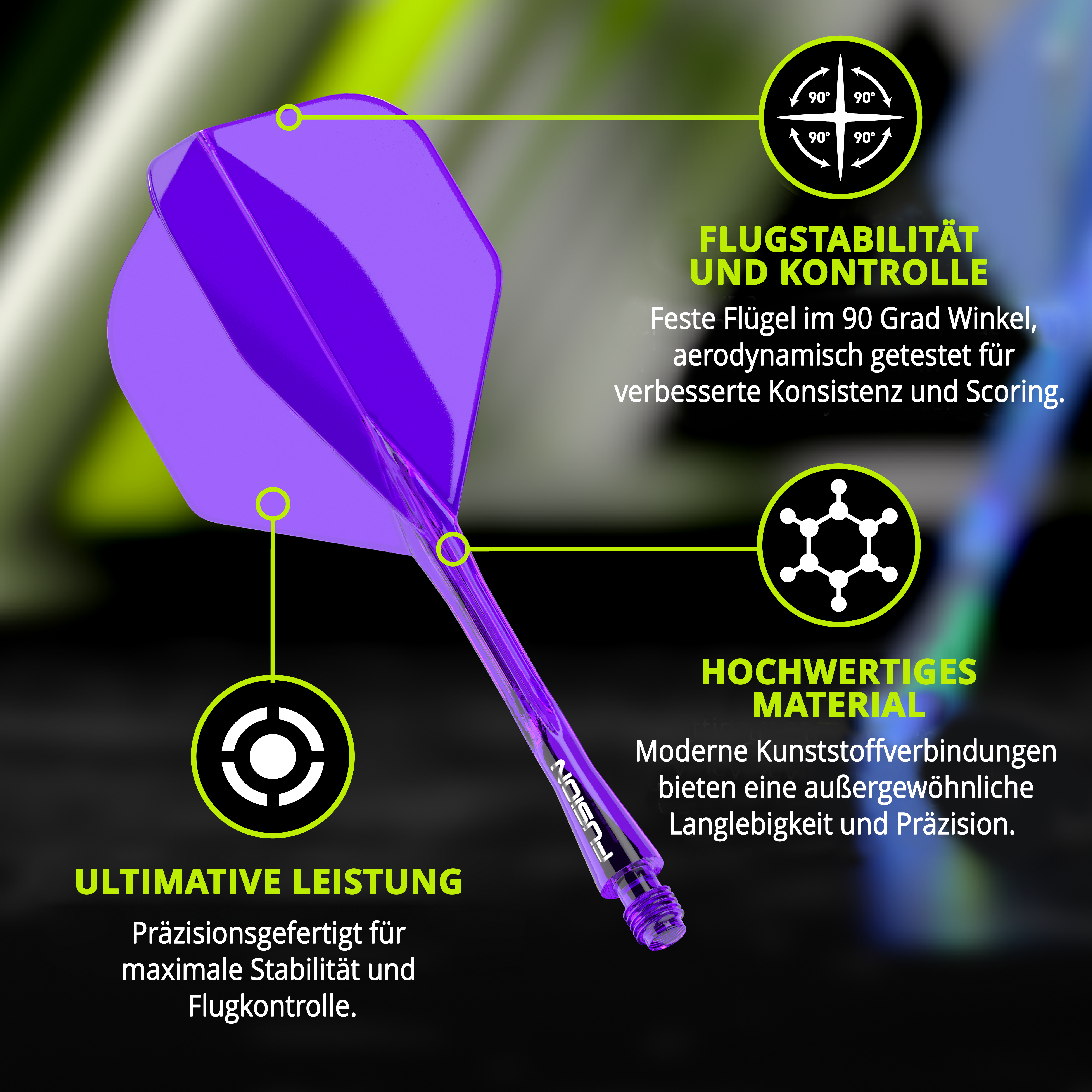 Winmau - Fusion Flightsystem Lila - No2
