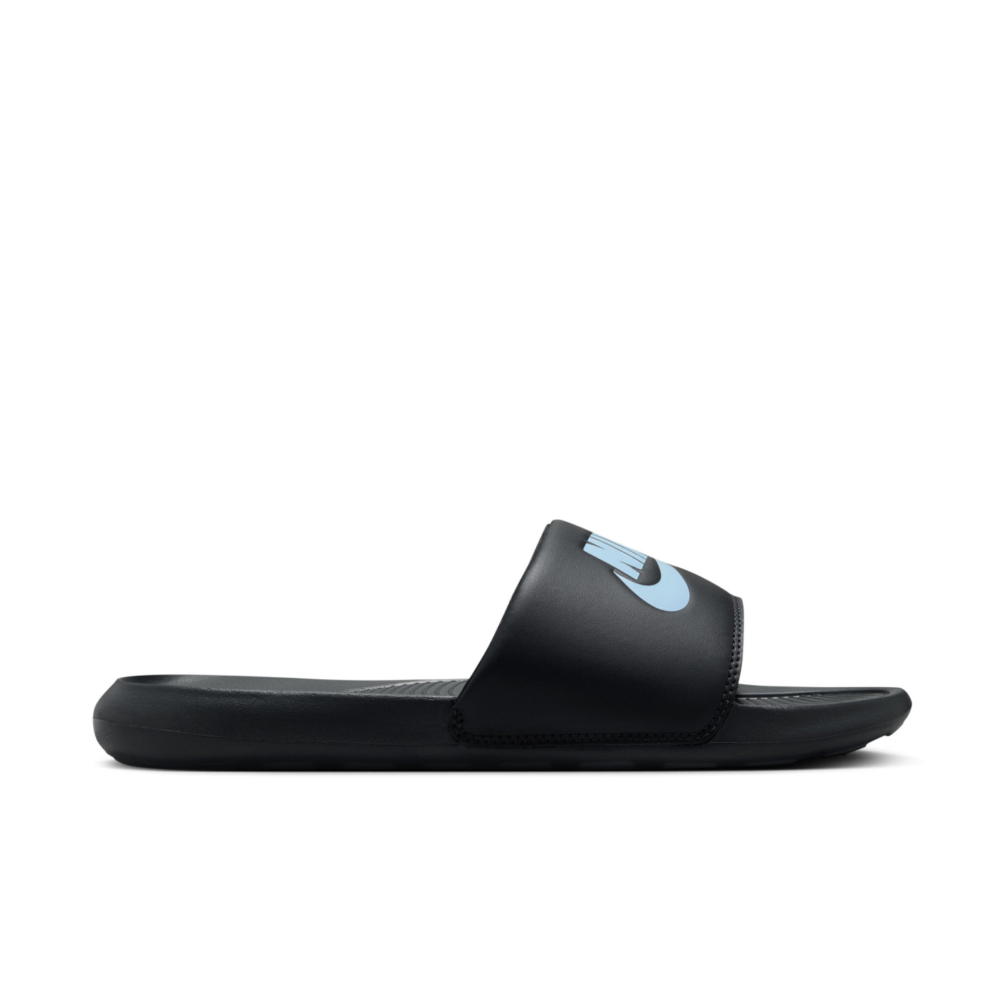 Nike Victori One Slippers Zwart Lichtblauw