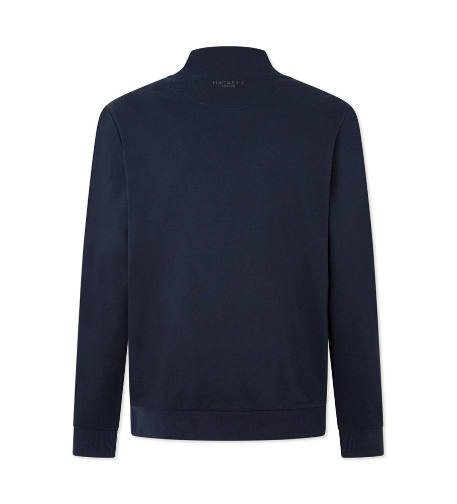 Moletom Hackett Navy Heritage com detalhes em gola alta
