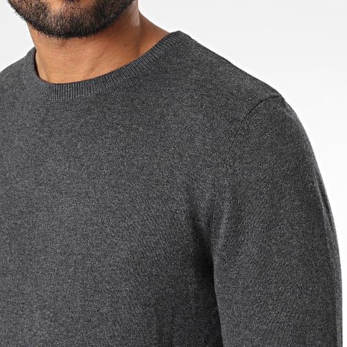 Pull Basic Gris Anthracite Chiné