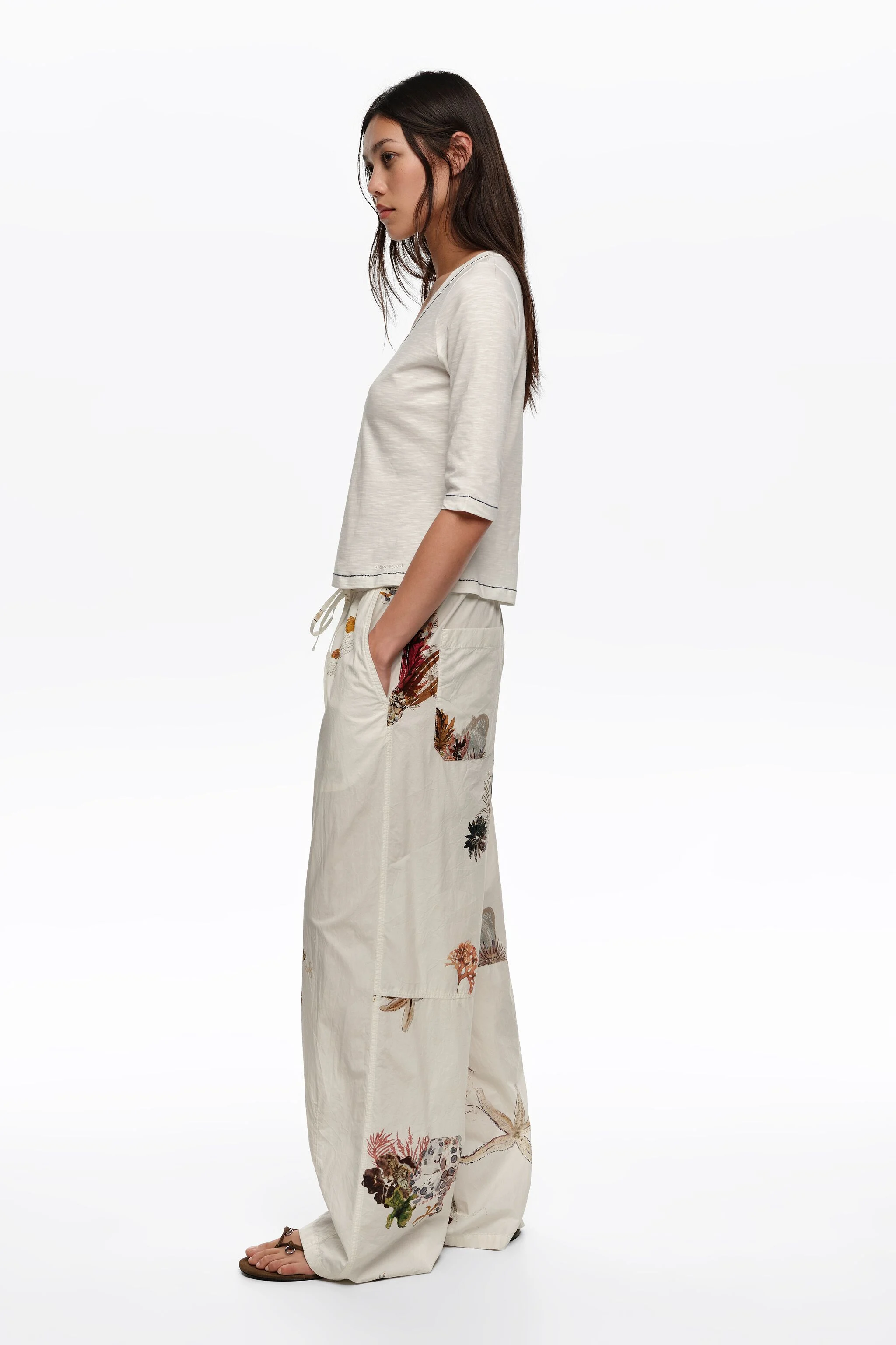 Calça jogger de algodão Seabed off-white