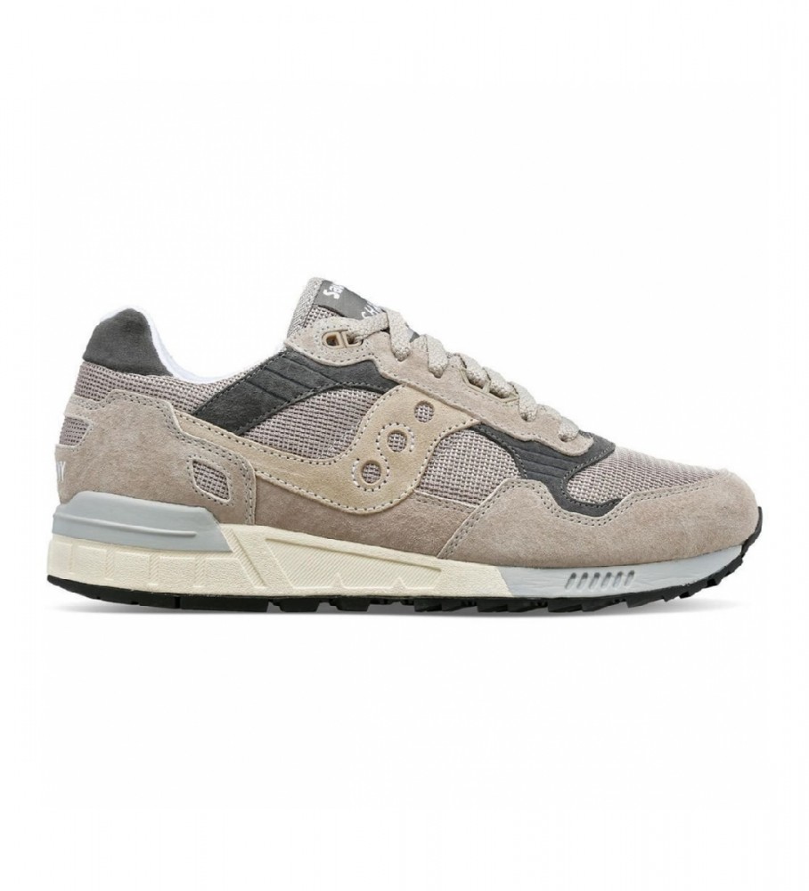 Tênis Saucony Shadow 5000 de couro, cinza