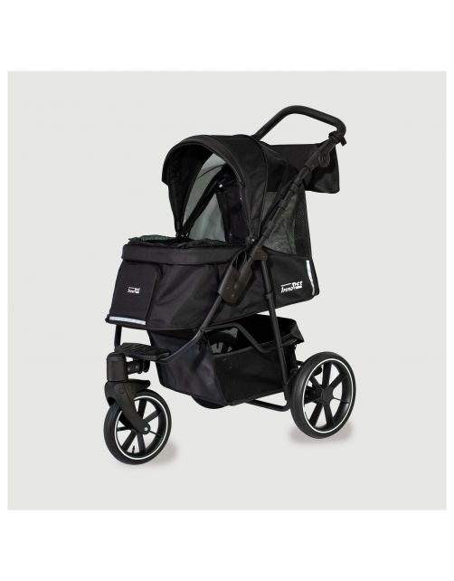 Innopet Hondenbuggy Premium Cozy - Hondentrolley - 78x57x109 cm Zwart Bruin