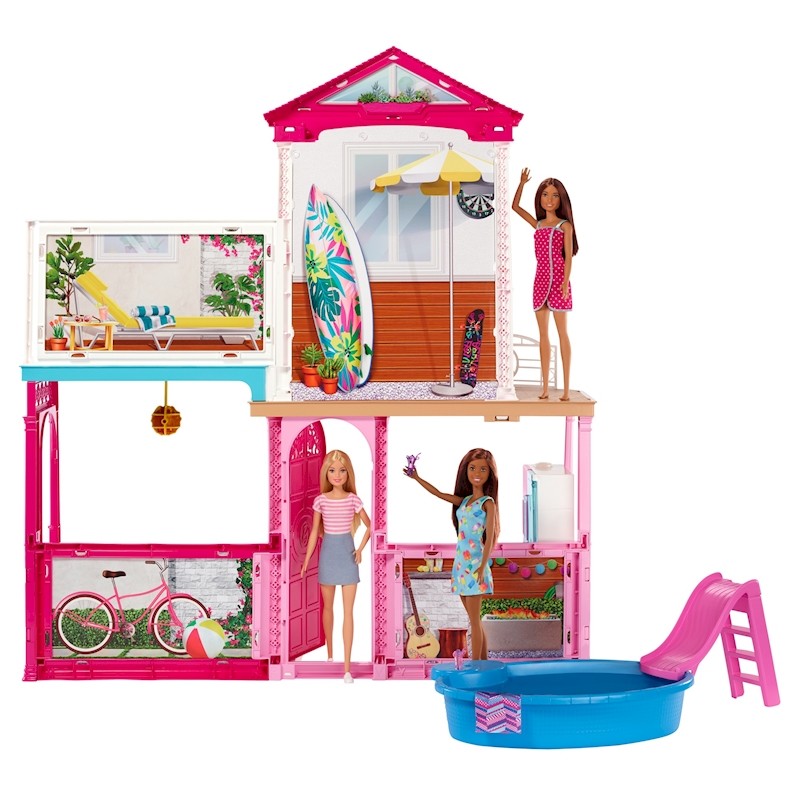 Barbie - Hus med Møbler & Tilbehør (GLH56)