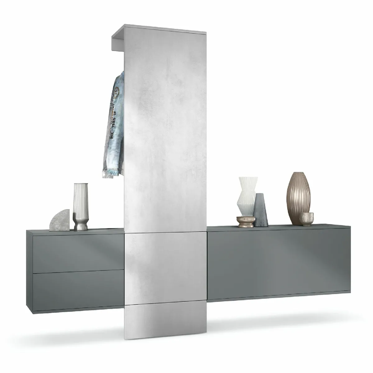 MPC Vestiaire - Gris et béton - 209 x 193 x 35 cm