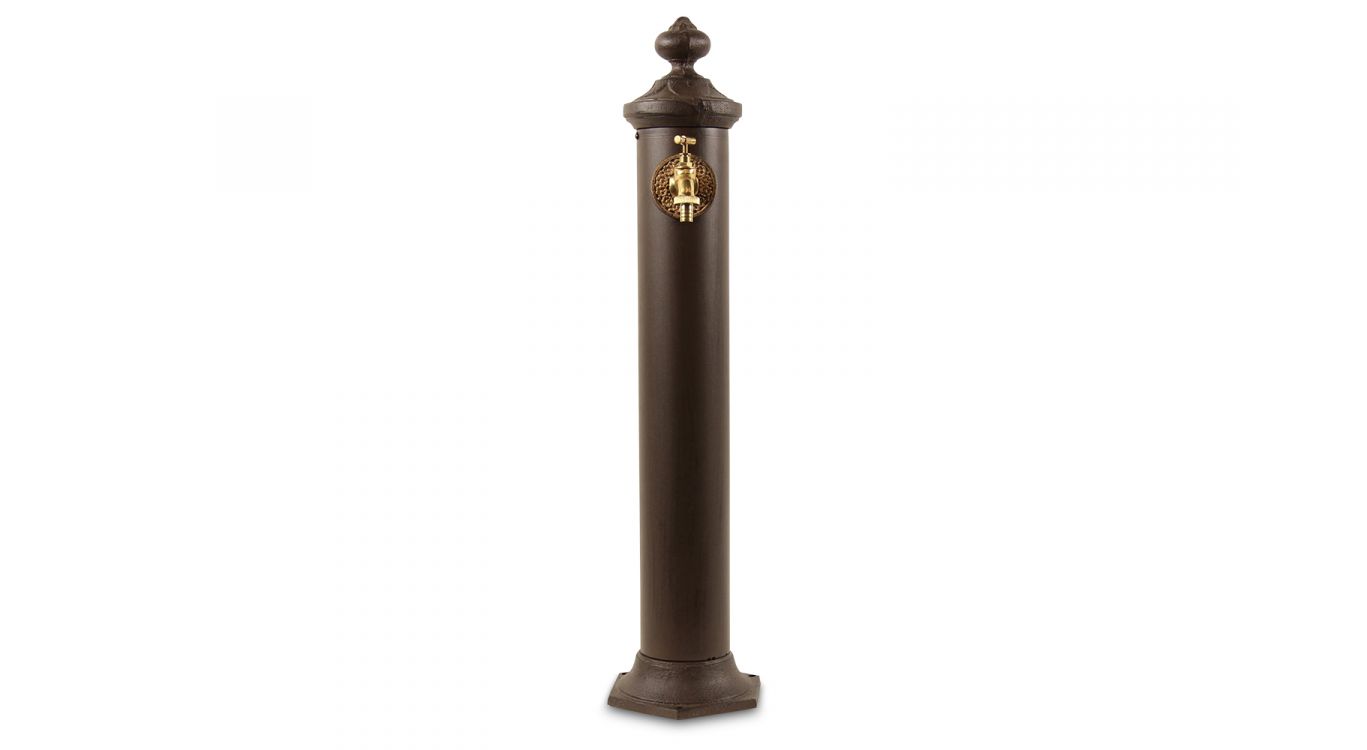 Fontaine de jardin métal marron 21x18.5x83cm