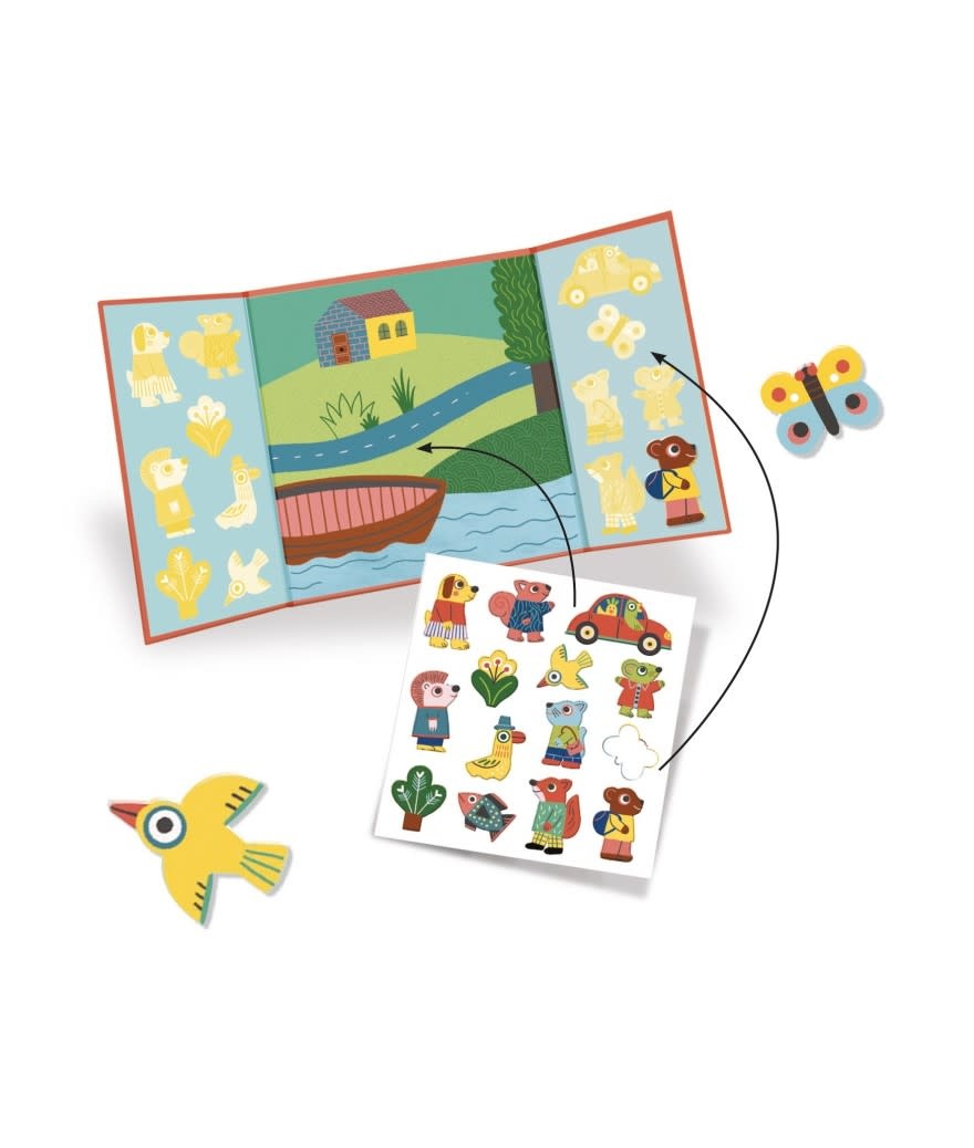 Djeco Djeco Herbruikbare stickers dieren