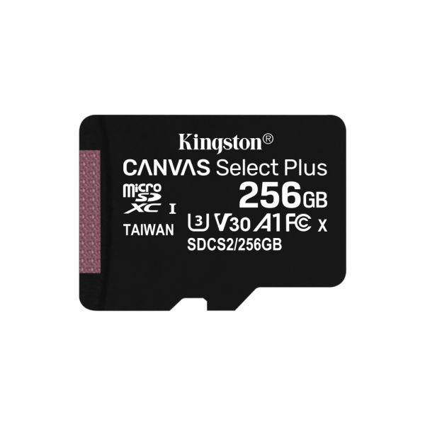 Kingston 256GB MicroSDXC Canvas Select Plus Class10 UHS-I - SDCS2/256GBSP