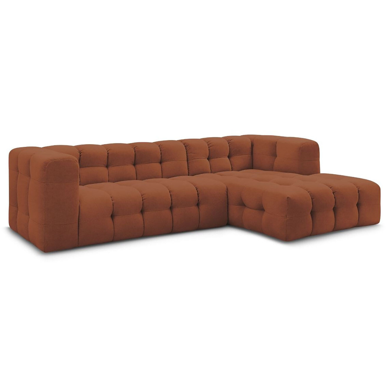 Bobochic Canapé d'angle droit cloud orange - 288x184x75 cm