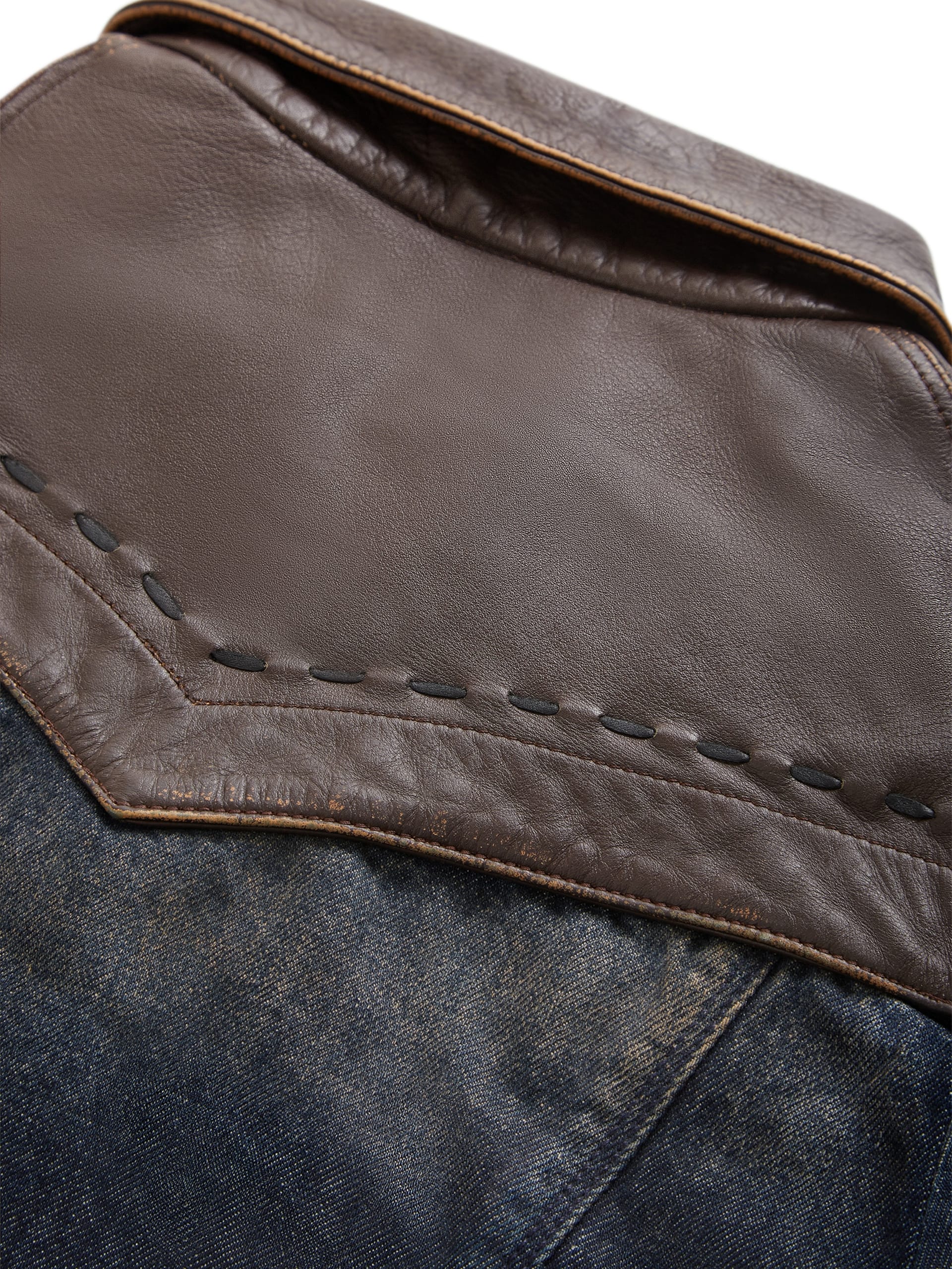 jaqueta jeans contrastante