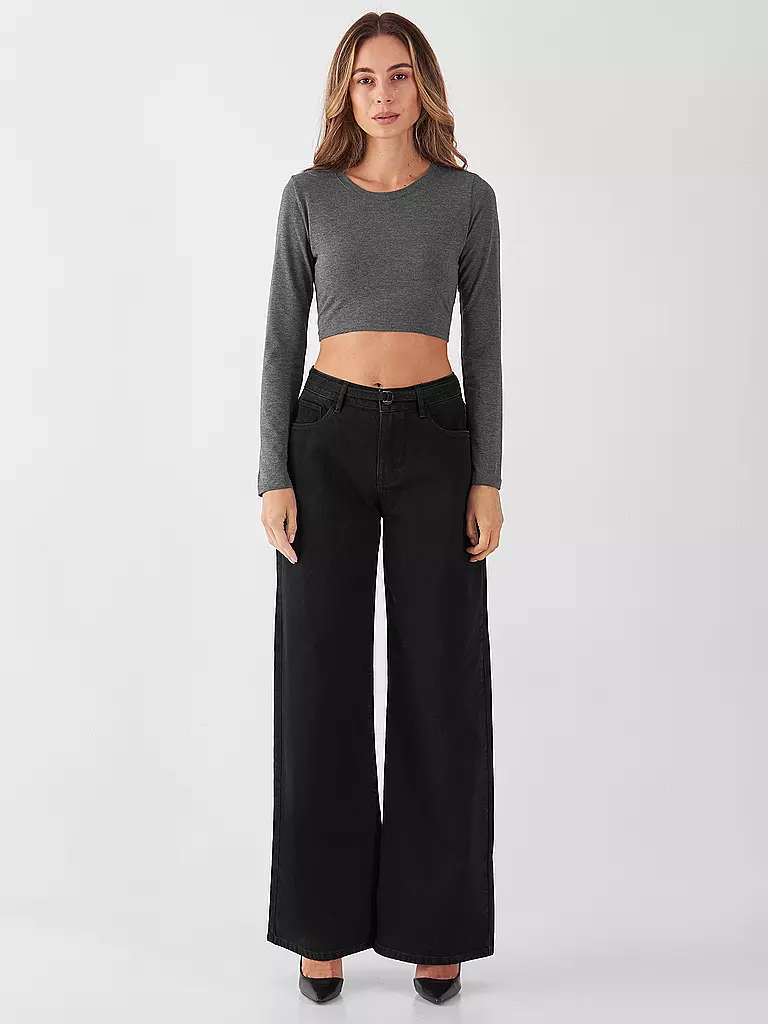 DAWN DENIM Jeans Wide Fit SUNNY schwarz