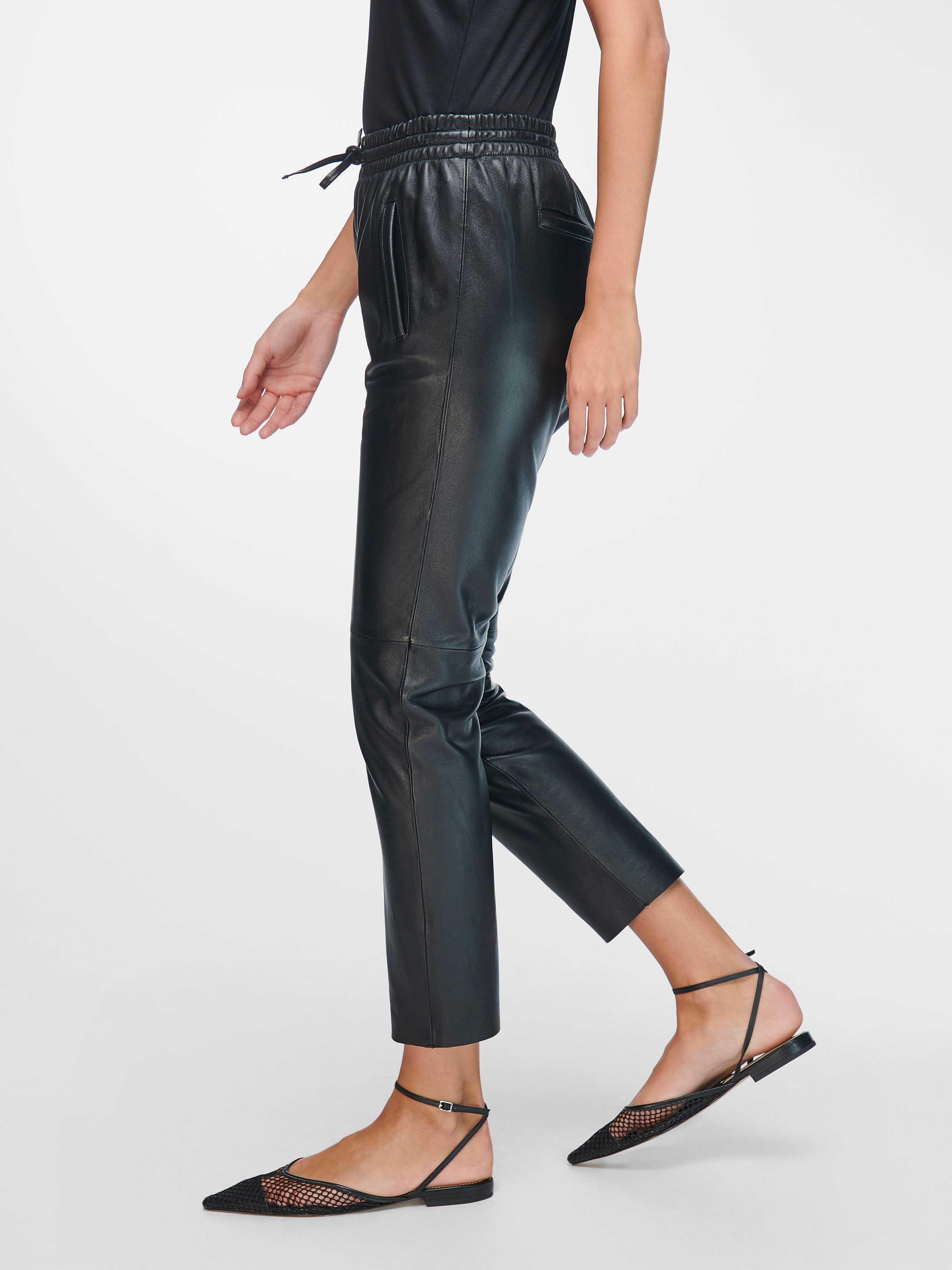 Knöchellange Lederhose
